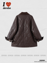 Warm Classic Leather Half Quilting Jacket