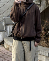 Bio unbalanced corduroy warmer jacket