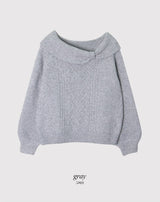 Present Ribbon Twist Loose Off Shoulder Knit (4color)