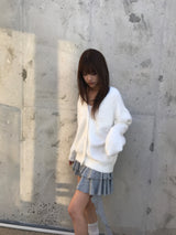 モヘアカーディガン