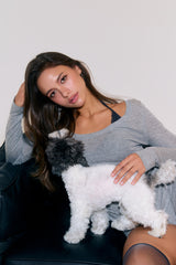 Breeze Sheer Long Sleeve Top (Gray)