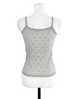 thin & flower square sleeveless top