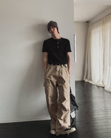 Becue Chrome Henry Neck Short Sleeve T-Shirt