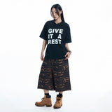 Camo 8-quarter Sweat Bermuda Pants - KHAKI