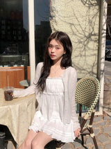 Chiffon Layered Frill Sleeveless Blouse (2color)