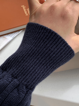 FOB Cable Knit Round Cardigan