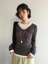Bagel frill knit skirt (2color)