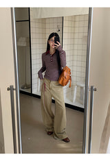 カラーストライプバートン長袖Tシャツ