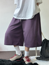 バックポケットサイドピンタックバルーンバミューダ 💙🤎🖤🩶💜6カラー