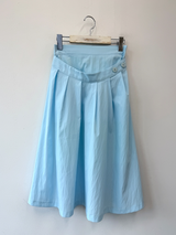 double waist pleats skirt