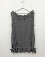 Waffle string sleeveless top (4color) 