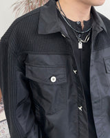 Lafren Crop Mix Knit Jacket