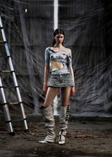 NONE One Shoulder Cut Out TSHIRT