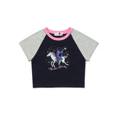 WITCHラグランクロップtシャツ