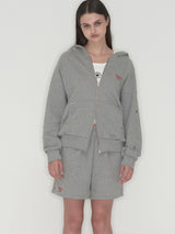 Studded set zip up hoodie - Grey
