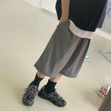 ツータックワイドバンディングハーフパンツ　2色