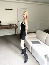 1186. Ribbon stripe top mini ops