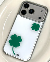 [made] Clover phone case (epoxy silver bumper)