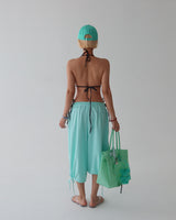 Mint chocolate dot frill bikini