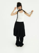 WAVY CHECK MIDI SK BLACK