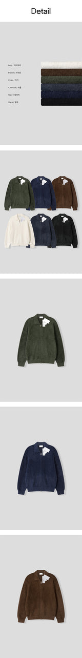 [Unisex] アンゴラカラニットジップアップ(6color)