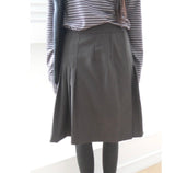 pleats wrap skirt