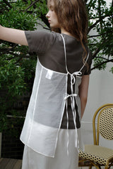 Sheer layered slip, White