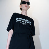 Box tied tee black