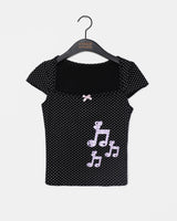 ジェリンドットリボンワッペン半袖Tシャツ