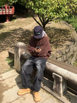 リブフードハードジップアップニット