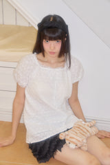 NANA LACE PUFF BLOUSE (WHITE)