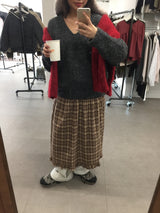 [MD Pick]ウールタッチブラッシュVネックニット (4 Colors)