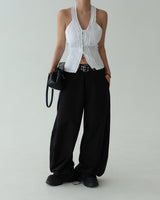 [UNISEX] Wide Balloon Oversized-Fit Slacks