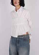 MESH SHIRRING TOP