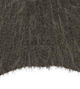 Double Strap Angora Beanie / Stone Brown