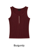 Olte Button Ribbed Sleeveless