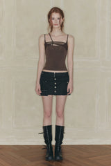 ABBY STRAP TOP brown