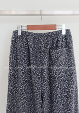 fleece leopard leopard jogger pants