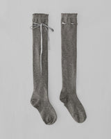 poin ribbon strap over-knee socks