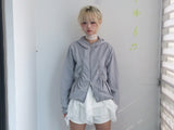 Shirring Pocket Two-Way Wind Zip-Up