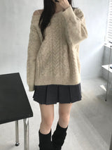 Melton loose fit knitwear (2 colors)