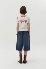 GRAPHIC RINGER T-SHIRT [WHITE]