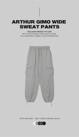 LMN アーサーナッピングワイドスウェットパンツ (5 colors)
