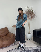 Lot Eyelet Cargo Bermuda Pants