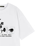 OVERSIZED HIP HOP DANCE STUDIO HOLY GIRL CLUB GRAPHICS SHORT SLEEVE T-SHIRT_WHITE