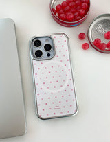  [MADE]ストロベリークリーム シルバーエポキシ MagSafe iPhoneケース