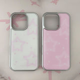 star spray (pink) silver frame case