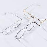 Knouun Square titanium glasses CODE. 102. G Black N Gray