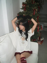 Snowman short-sleeved T-shirt
