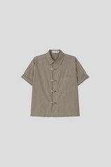 crop buckle shirt(2colors)
